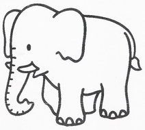 coloring page of elephant