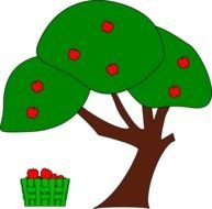 Cartoon Apple Trees Clip Art N6