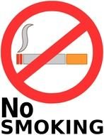 no smoking sign with a pattern of cigarettes and the inscription