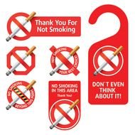 No Smoking Signs Vector Clipart