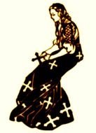 Mia Elaborazione Dalla Clipart Della Retro Medieval Lady Disegnata