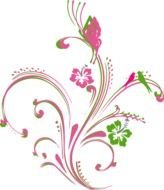 Butterfly Scroll Clip Art N6