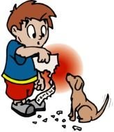 Dog Eating Homework drawing