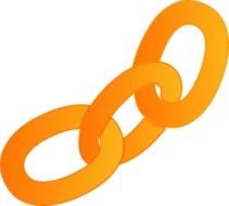 Orange Chain Link Clip Art