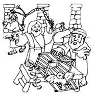 Jesus Cleansing The Temple Coloring Page