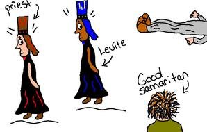 Good Samaritan as a graphic image