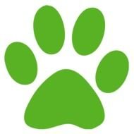 Green animal paw clipart