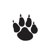Paw Print black drawing