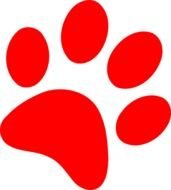 Red Paw Print Clip Art N8