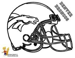 Broncos Football Helmet Coloring Pages