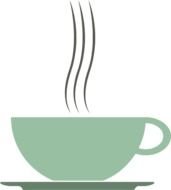 Coffee Cup Clip Art Black White N10