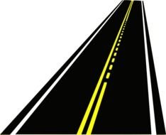 highway on a black background as a picture for clipart