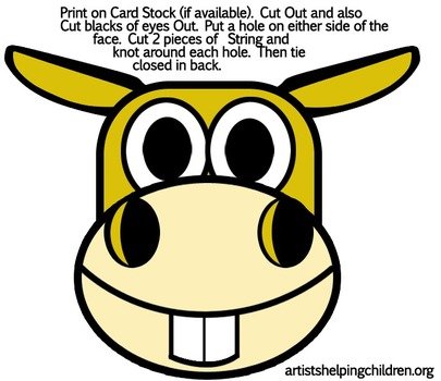 Donkey Mask Template