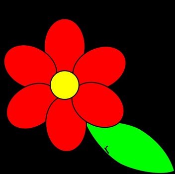 Flower Outline Clip Art N3