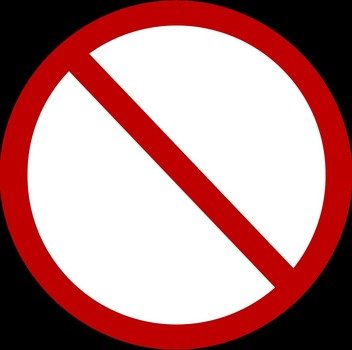 prohibition sign in graphic representation