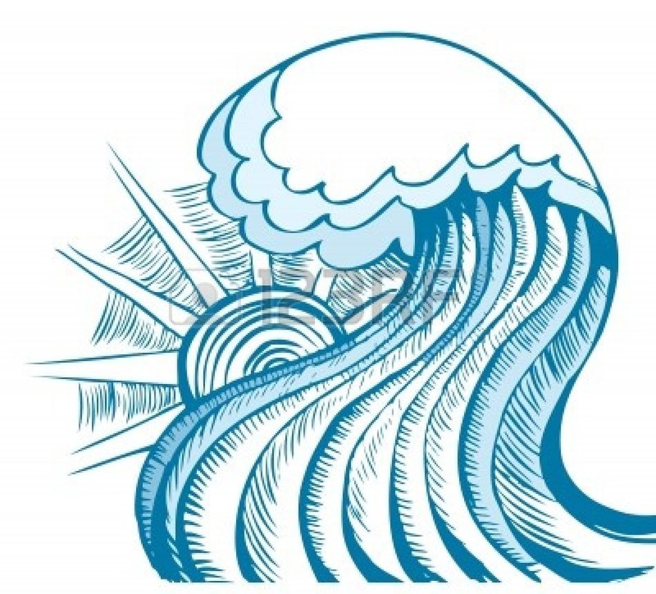 Waves Clip Art drawing
