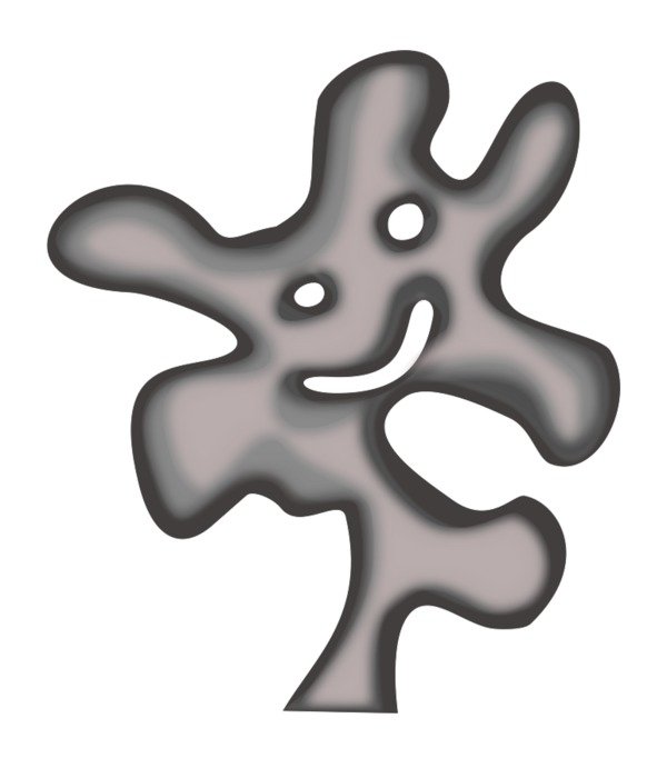 Abstract Sculpture as a graphic illustration