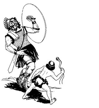 David And Goliath Clip Art N12