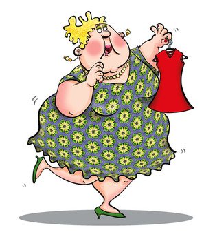 Fat Old Lady Cartoon N2