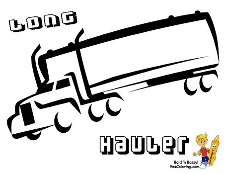 Semi Truck Coloring Pages N3