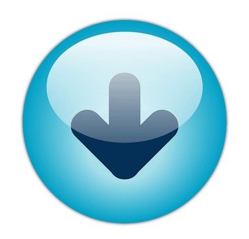 Icon of the blue down arrow clipart