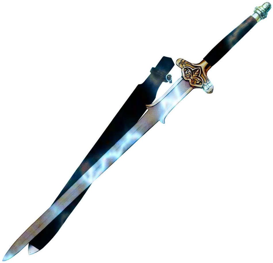 sword with lightning as a picture for clipart