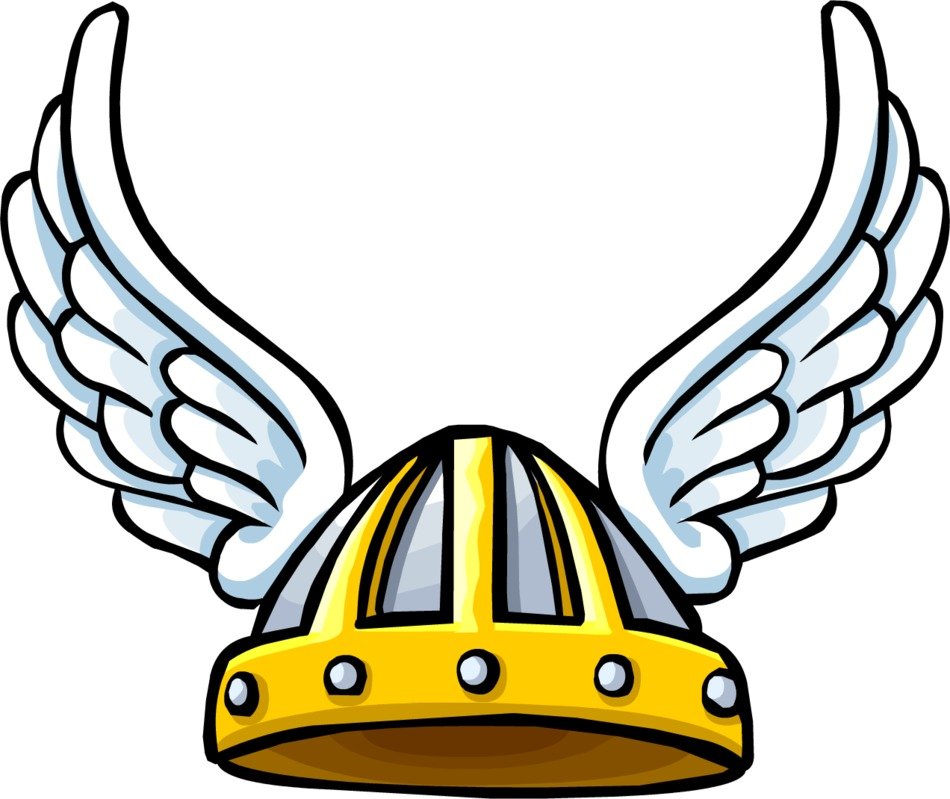 Viking Helmet with wings, Clip Art