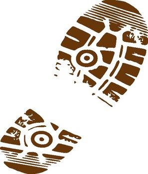 Muddy Shoe Prints Clip Art N2