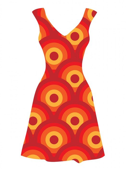Orange Dress drawing