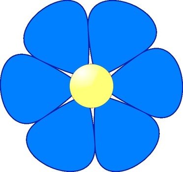 Blue Flower Clip Art N31