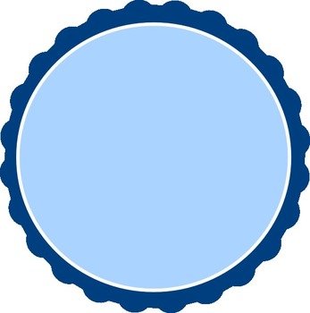 Scalloped Circle Clip Art N5