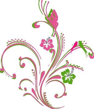 Butterfly Scroll Clip Art N6