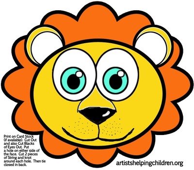 Lion Mask Template