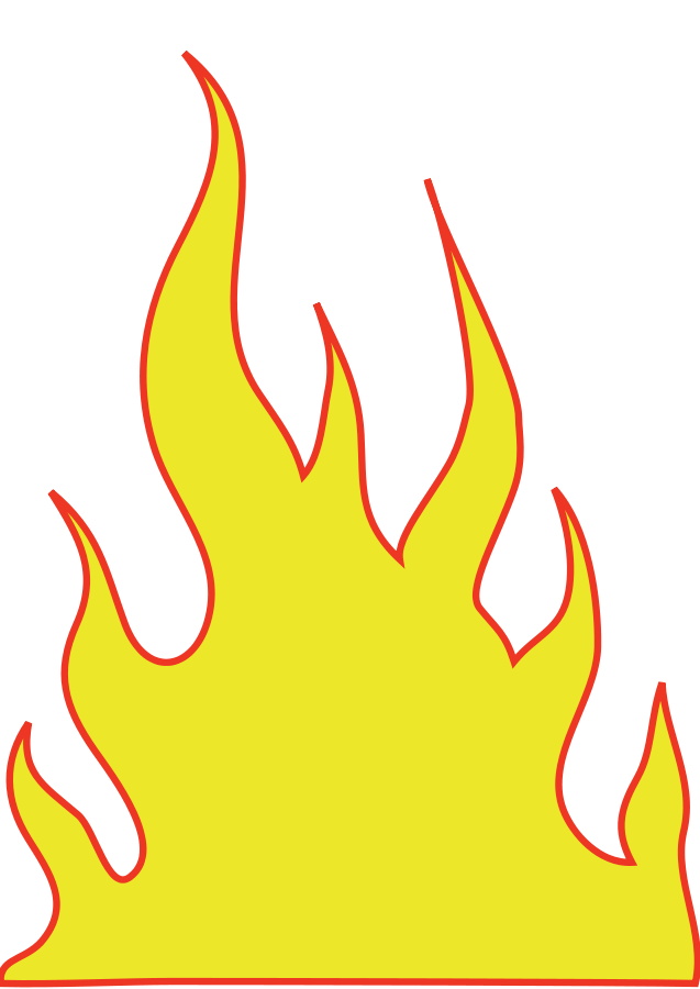 Yellow Flames drawing free image download