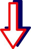 Red Down Arrow darwing