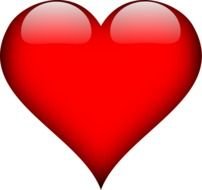 Small Red Heart Clip Art drawing