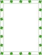 White and green border for St Patrick's Day clipart