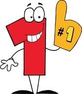 Cartoon Number 1 N3
