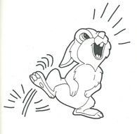 singing rabbit as a graphic illustration