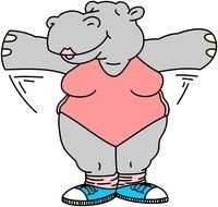 cartoon hippo ballerina