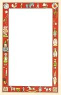 Free red Christmas Borders Frames drawing