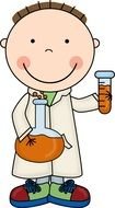 Junior Scientist boy drawing