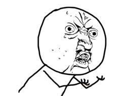 Y U No Meme Face drawing