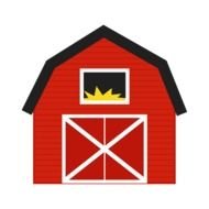 painted red barn