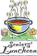 Senior Lunch Clip Art drawing