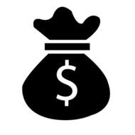 Clipart of Money Bag Icon