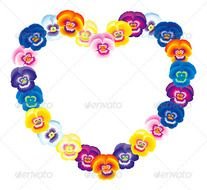 GraphicRiver Pansy Heart 7686234