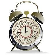 Retro alarm clock clipart