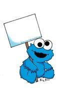 blue Cookie Monster drawing