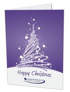 purple corporate Christmas card